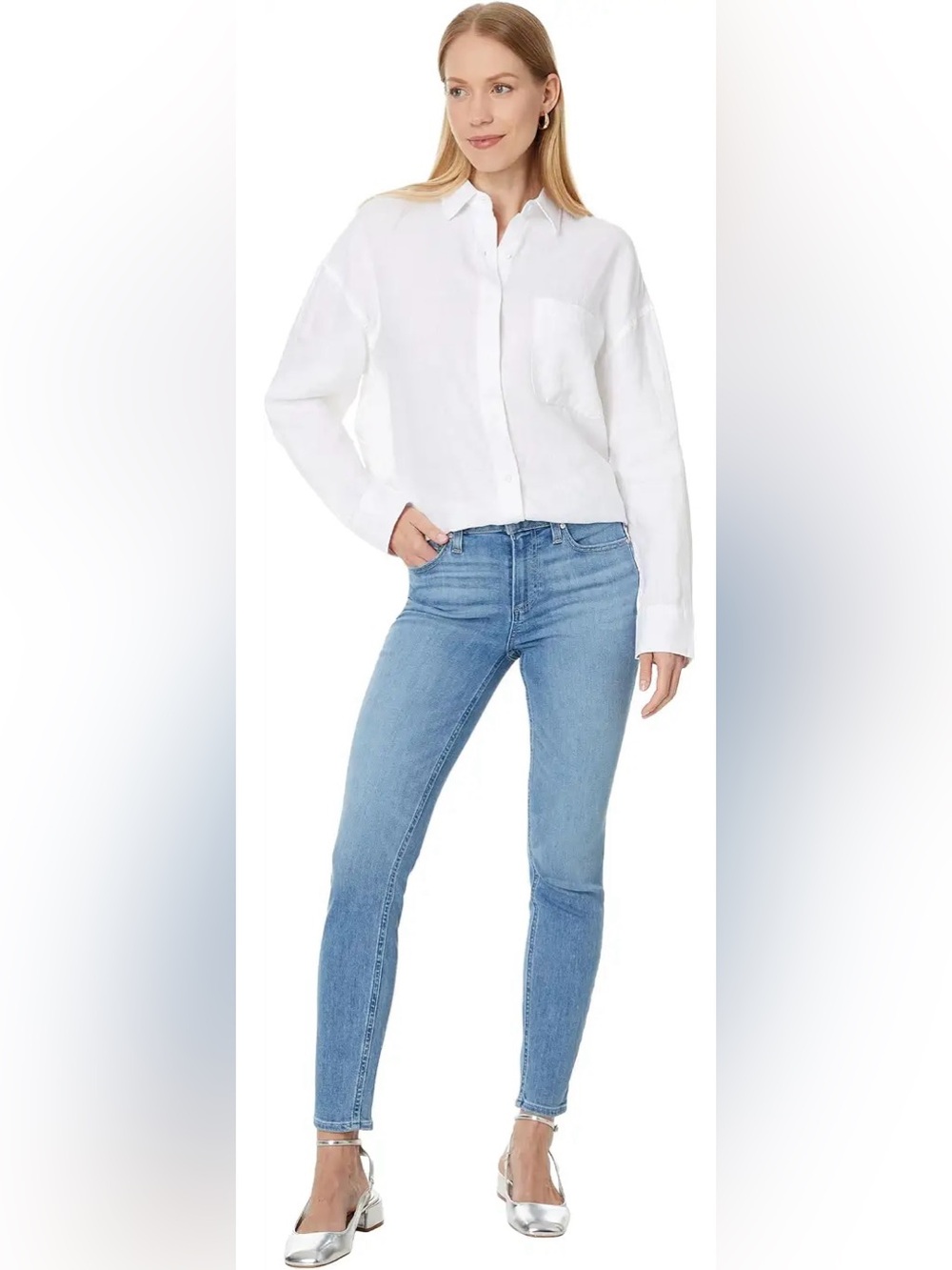 PAIGE Hoxton Ankle Skinny Jeans in Soto Wash